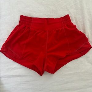 Lululemon Athletica Vibrant Red Athletic Shorts